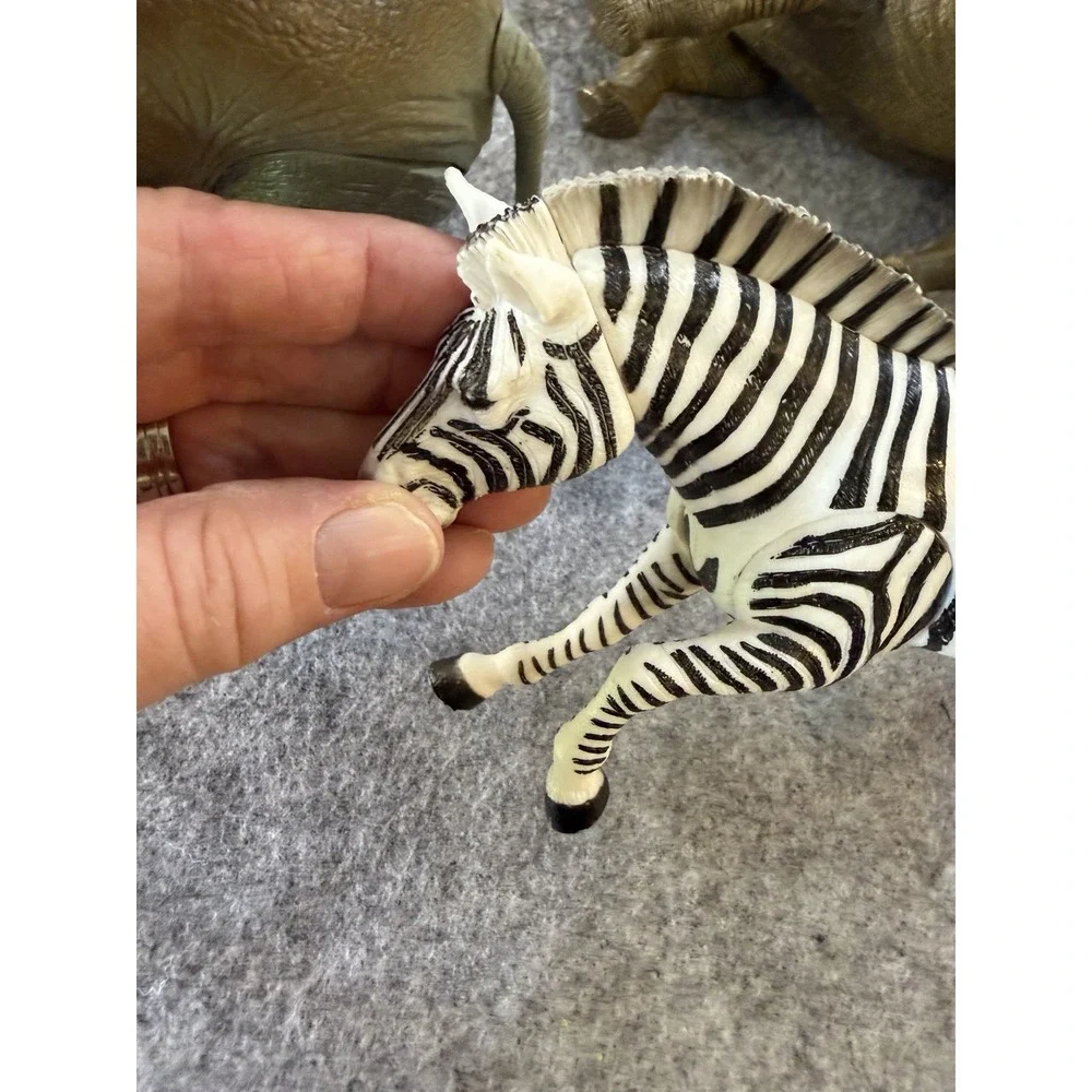 Vintage K&M Style Articulated Safari Animals 9 Pc Posable Wildlife Figure Lot